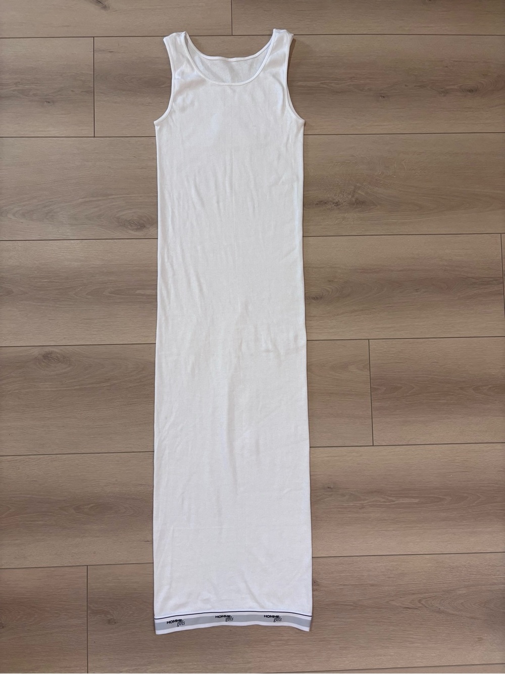 Homme Girls Rib Tank Maxi Dress Logo Elastic Band Detail